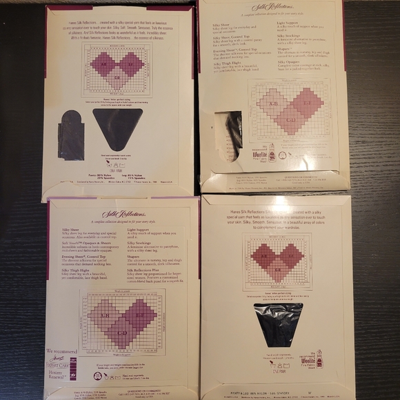 NWT 7-Pack Vintage Hanes Silk Reflections Pantyhose Assorted Colors Size CD - Picture 3 of 6